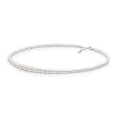 Colier perle naturale albe si argint 40 cm DiAmanti 232-47-G